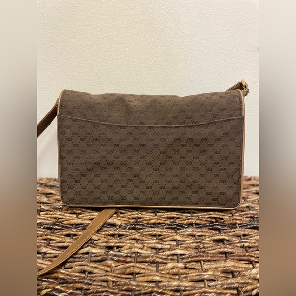 100% Authentic EXTREMELY RARE Early Vintage Gucci Micro GG Saddle Shoulder Bag - Picture 13 of 13